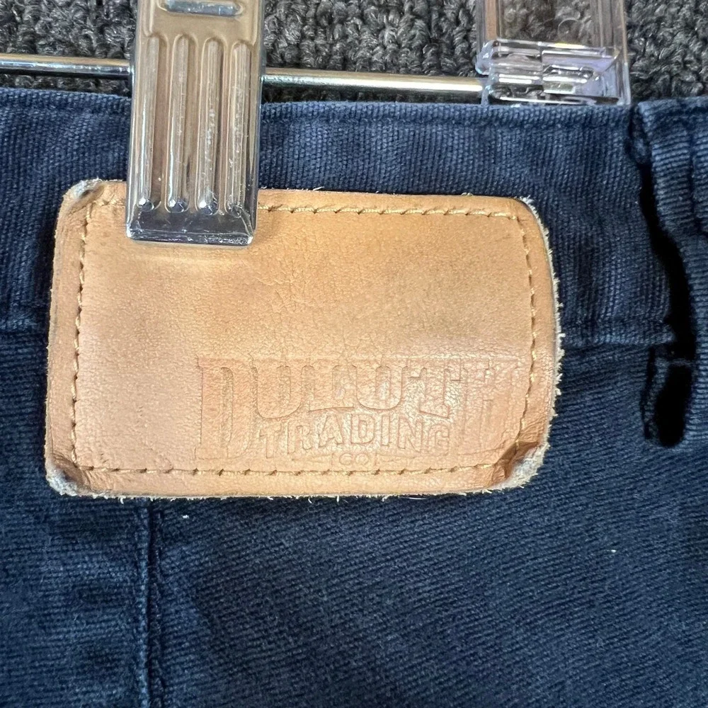 Duluth Trading Co Womens 14x29 Double Front Work Pants Navy Blue Canvas Utility - Picture 3 of 9